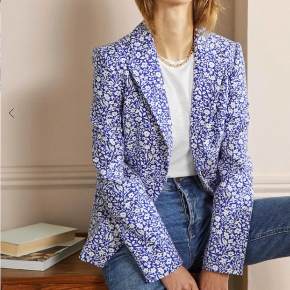 NWOT Boden Carrie Textured Cotton Blazer SZ 10P